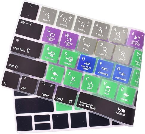 غطاء لوحة المفاتيح Avid Pro Tools Shortcuts Hotkey لـ M1 M2 MacBook Pro Touch Bar 13 15 بوصة (A2159/A1989/A1706، A1990/A1707) 2019 2018 2016 2017 2021 2022 2020 in Saudi Arabia