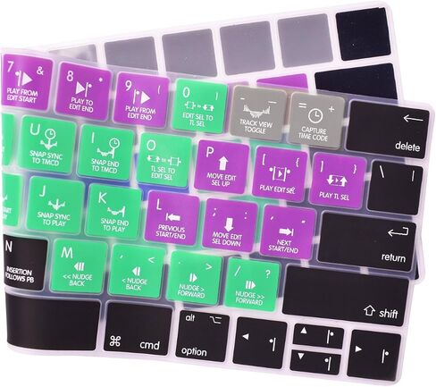 غطاء لوحة المفاتيح Avid Pro Tools Shortcuts Hotkey لـ M1 M2 MacBook Pro Touch Bar 13 15 بوصة (A2159/A1989/A1706، A1990/A1707) 2019 2018 2016 2017 2021 2022 2020 in Saudi Arabia
