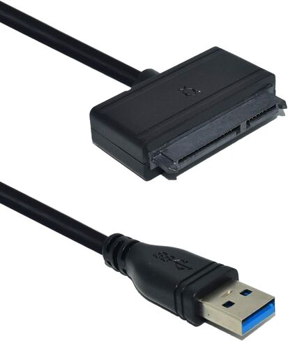 NUZAMAS USB 3.0 إلى SATA SSD محول القرص الصلب، يتصل بأقراص صلبة 2.5"، CD وDVD وكابل محول خارجي مع دعم UASP، كابل 50 سم، موصل المرفق in Saudi Arabia