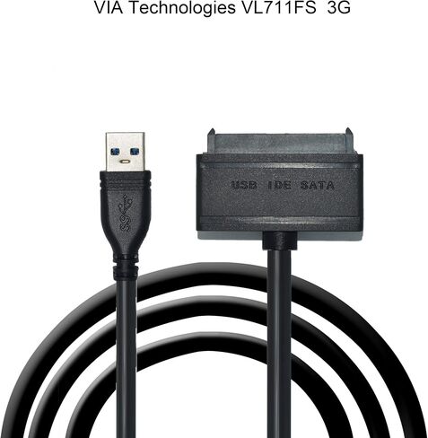 NUZAMAS USB 3.0 إلى SATA SSD محول القرص الصلب، يتصل بأقراص صلبة 2.5"، CD وDVD وكابل محول خارجي مع دعم UASP، كابل 50 سم، موصل المرفق in Saudi Arabia