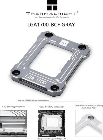 Thermalright Intel 12th/13th Generation LGA1700 Anti-Bending Buckle, Curved Pressure Plate, CPU Fixing Buckle, Fully Fitted and Fixed Without Trace Installation (Gray) in Saudi Arabia