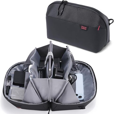 حقيبة تخزين لملحقات الكاميرا سعة 2 لتر من Ulanzi TRAKER Tech Pouch صغير للكابلات وبطاريات الهاتف والشواحن وبطاقات SD للتصوير الفوتوغرافي منظمة صغيرة محمولة in Kuwait
