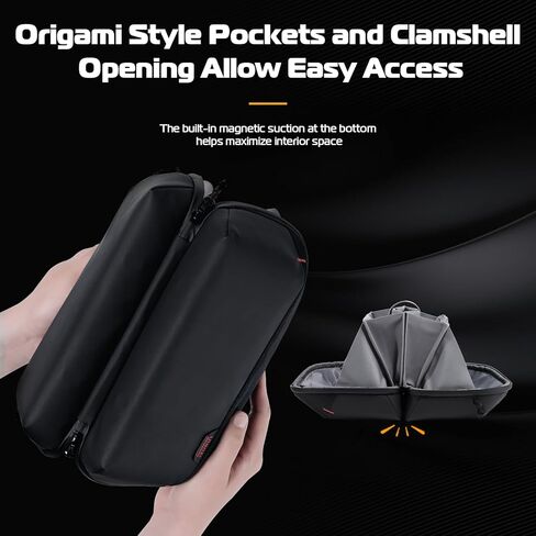 حقيبة تخزين لملحقات الكاميرا سعة 2 لتر من Ulanzi TRAKER Tech Pouch صغير للكابلات وبطاريات الهاتف والشواحن وبطاقات SD للتصوير الفوتوغرافي منظمة صغيرة محمولة in Kuwait