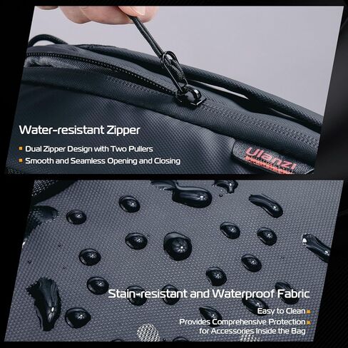 حقيبة تخزين لملحقات الكاميرا سعة 2 لتر من Ulanzi TRAKER Tech Pouch صغير للكابلات وبطاريات الهاتف والشواحن وبطاقات SD للتصوير الفوتوغرافي منظمة صغيرة محمولة in Kuwait