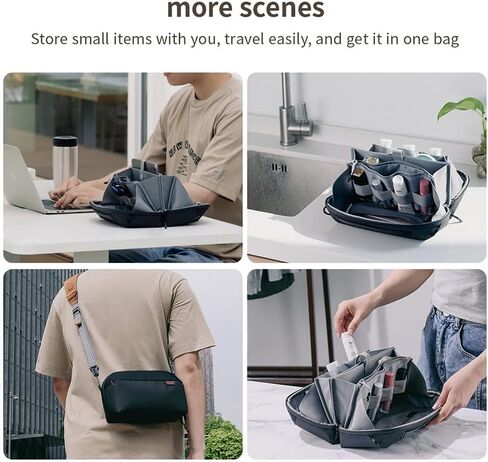 حقيبة تخزين لملحقات الكاميرا سعة 2 لتر من Ulanzi TRAKER Tech Pouch صغير للكابلات وبطاريات الهاتف والشواحن وبطاقات SD للتصوير الفوتوغرافي منظمة صغيرة محمولة in Kuwait