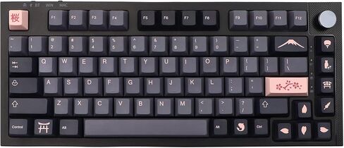 JSJT Night Sakura Keycaps 148 Keys Custom Cherry Profile Keycaps with Spacebar 5.75u 6.25u 6.5u 7u PBT Keycap Set for Cherry MX Switches G610 K70 Mechanical Keyboard in Kuwait