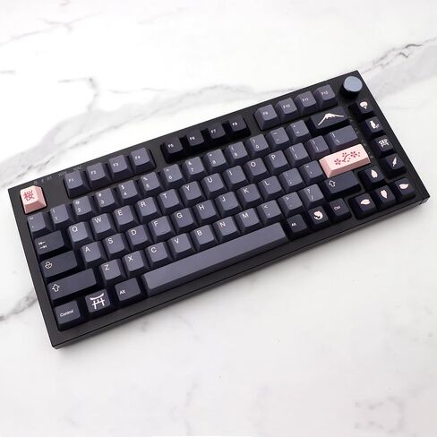 JSJT Night Sakura Keycaps 148 Keys Custom Cherry Profile Keycaps with Spacebar 5.75u 6.25u 6.5u 7u PBT Keycap Set for Cherry MX Switches G610 K70 Mechanical Keyboard in Kuwait