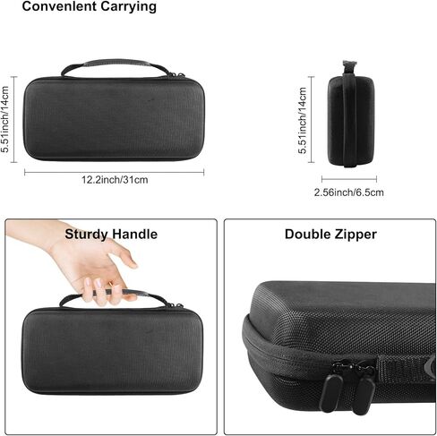 Jusy متوافق مع حقيبة ASUS ROG Ally المحمولة، مقاومة للصدمات والخدش ومضادة للماء وحقيبة تخزين صلبة للحمل لجهاز ROG Ally 7 بوصة (أسود) in Kuwait