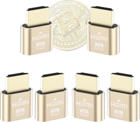 HDMI Dummy Plug 4K High Resolution Virtual Monitor Display Emulator New Generation Headless Display Adapter Compatible with Windows, Mac OS, Linux Support 4K/2K/1080P Multiple Resolutions(6 Pack) in Saudi Arabia