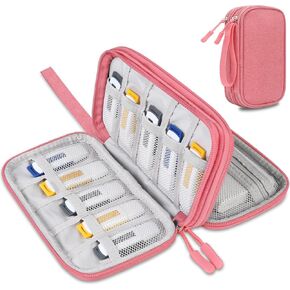 Lacdo USB Flash Drive Case Thumb Drive حامل منظم حقيبة تخزين الملحقات الإلكترونية المحمولة لسانديسك/SamData/Samsung USB Flash Drives Jump Drive Memory Stick، بطاقة SD، كابل، رمادي in Kuwait