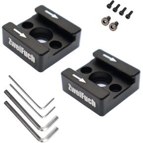 ZweiFuch 2 Pack Cold Shoe Mount Adapter Cold Shoe Bracket Standard Shoe Type with 1/4" Thread Hole for Camera Cage DSLR Rig Flash Led Light Monitor in Saudi Arabia