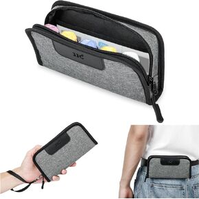 Portable 35mm Film Case, Photographic Film Carrying Storage Case Pouch for 5 Rolls of 35mm Films, Compact Anti-dust 135mm Film Rolls Canister Bag with Belt Loop & Strap for Travel(Film Not Included)