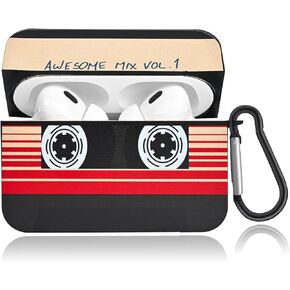 حافظات لطيفة لـ AirPod Pro 2 مع سلسلة مفاتيح، تصميم شريط كاسيت مضحك، غطاء حماية كامل ناعم لحافظة AirPods Pro 2nd Generation 2022 in Kuwait