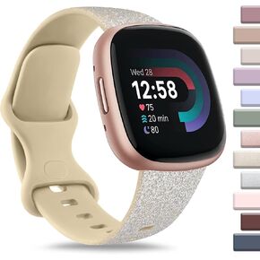 AK Sport Band Compatible with Fitbit Sense 2 / Sense Bands/Fitbit Versa 4 / Versa 3 Bands Women Men, Classic Soft Silicone Straps for Fitbit Sense 2 / Sense/Versa 4 / Versa 3 Smart Watch in Saudi Arabia