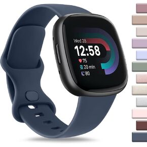 سوار AK الرياضي متوافق مع Fitbit Sense 2 / Sense Bands/Fitbit Versa 4 / Versa 3 Bands للنساء والرجال، أشرطة كلاسيكية من السيليكون الناعم لساعة Fitbit Sense 2 / Sense/Versa 4 / Versa 3 الذكية in Kuwait