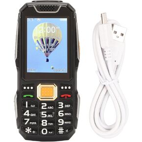 FOSA 2G الهواتف المحمولة الوعرة 3D Big Button Senior الهاتف المحمول 2.8In HD شاشة مزدوجة بطاقة الهاتف الوعرة مع مصباح يدوي (أحمر)
