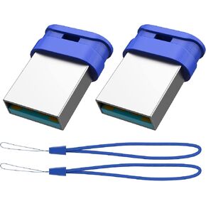 64GB 2 Pack USB Flash Drive K&ZZ Ultra Slim Thumb Drive USB 2.0 Memory Stick USB Drive Data Stick Expansion Disk with Black Portable Lanyard (64GB, 2 Pack Bundle) in Kuwait
