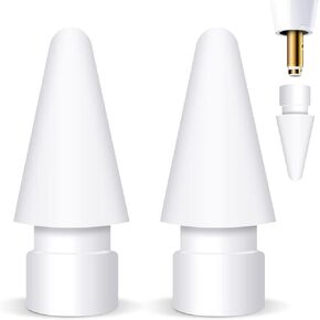 استبدال أطراف قلم LINGXIU لقلم Apple الجيل الأول والثاني (عبوة من قطعتين)، متوافق مع iPencil iPad Pro Nibs و16 لونًا من السيليكون وغطاء واقي طرفي (16 حزمة) مناسب لأقلام iPad (18 حزمة) in Kuwait