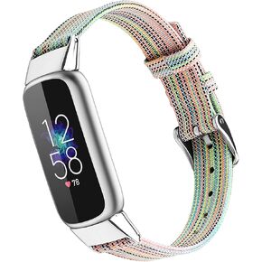 NINKI Compatible Thin & Light Fitbit Luxe Bands for Women Men,Soft Breathable Woven Fabric Bracelet Strap Fitbit Luxe Replacement Bands for Fitbit Luxe/Luxe Special Edition Band Accessories Girl in Saudi Arabia