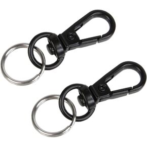Foto&Tech Small Quick Release Adapter Clip for Camera with Round Lugs for Camera Strap, 33lb Breaking Force (1 Set, Black)