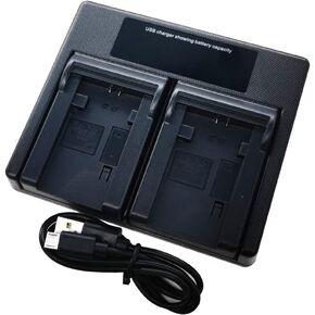 USB المزدوج شاحن بطارية لكانون BP-727 CG-700 BP-719 BP-745 LEGRIA VIXIA HF M506 M60 R306 R36 R37 R46 R66 R606 M50 M500 R300 R32 R30 R31 كاميرا in Kuwait