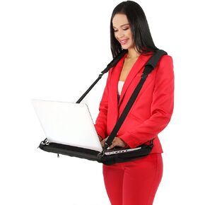 فيتالي زي اي ان حامل لابتوب كبير جدا ومريح بتصميم محسن 2021، محمول بدون استخدام اليدين، قابل للتعديل، مكتب قابل للارتداء لاجهزة اللابتوب حتى 17 انش والتابلت والنوت باد وماك بوك وغيرها in Kuwait