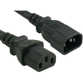 Cable Leader 6 ft 16 AWG Computer Power Extension Cord IEC320 C13 to IEC320 C14
