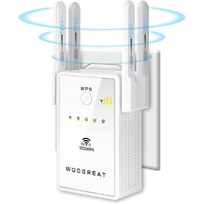 موسع واي فاي 2022، معزز إشارة لاسلكية 1200 ميجا بت في الثانية للمنزل، مكبر إشارة ثنائي النطاق، معزز الإنترنت الفائق، أوضاع جهاز التوجيه/مكرر مع منافذ إيثرنت، يغطي ما يصل إلى 1500 قدم مربع و30 جهازًا in Kuwait