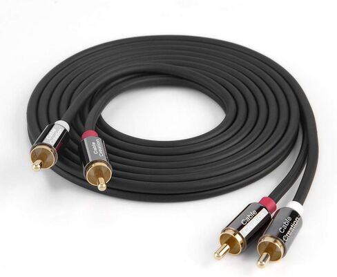 كابل CableCreation RCA، 2RCA ذكر إلى 2RCA كابل مضخم صوت ستيريو متوافق مع مكبر الصوت، AMP، القرص الدوار، جهاز الاستقبال، المسرح المنزلي، مضخم الصوت، مزدوج الحماية، 10 أقدام/3M in Saudi Arabia