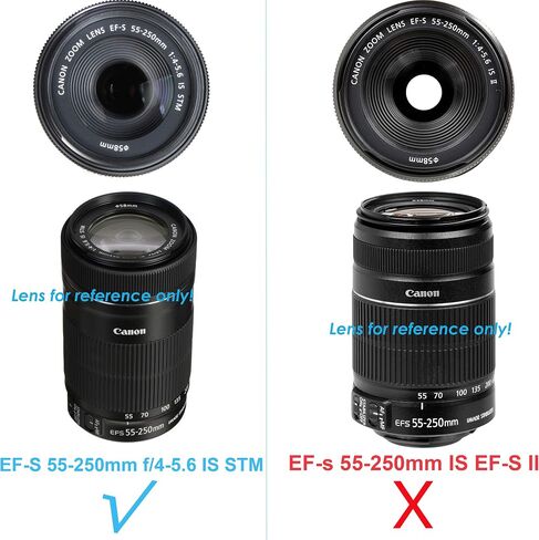 Fotasy Dedicated Bayonet Lens Hood, Compatible with Canon EF-S 55-250mm f/4-5.6 IS STM Lens, 55-250mm IS STM Lens Hood, ET63, replacement of ET-63 Lens Hood in Saudi Arabia