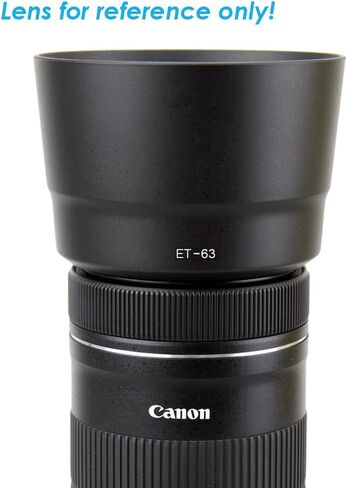 Fotasy Dedicated Bayonet Lens Hood, Compatible with Canon EF-S 55-250mm f/4-5.6 IS STM Lens, 55-250mm IS STM Lens Hood, ET63, replacement of ET-63 Lens Hood in Saudi Arabia
