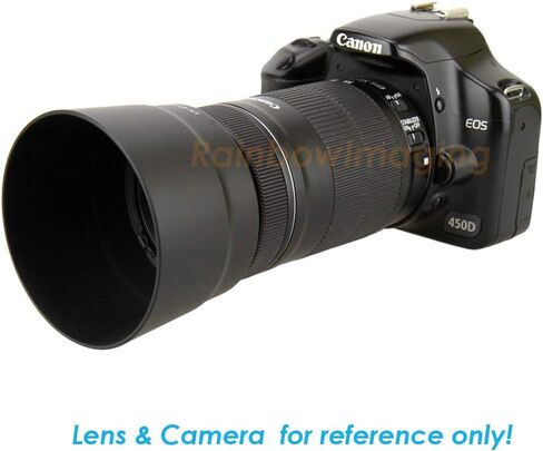 Fotasy Dedicated Bayonet Lens Hood, Compatible with Canon EF-S 55-250mm f/4-5.6 IS STM Lens, 55-250mm IS STM Lens Hood, ET63, replacement of ET-63 Lens Hood in Saudi Arabia