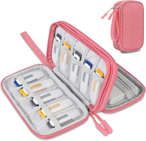 Lacdo USB Flash Drive Case Thumb Drive حامل منظم حقيبة تخزين الملحقات الإلكترونية المحمولة لسانديسك/SamData/Samsung USB Flash Drives Jump Drive Memory Stick، بطاقة SD، كابل، رمادي in Kuwait