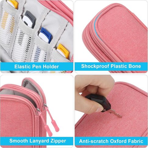 Lacdo USB Flash Drive Case Thumb Drive حامل منظم حقيبة تخزين الملحقات الإلكترونية المحمولة لسانديسك/SamData/Samsung USB Flash Drives Jump Drive Memory Stick، بطاقة SD، كابل، رمادي in Kuwait