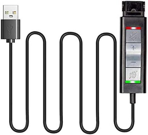 محول قطع الاتصال السريع لسماعات الرأس VoiceJoy USB متوافق مع Plantronics QD، سماعة كمبيوتر مع إلغاء الضوضاء للميكروفون، سماعات رأس سلكية للكمبيوتر الشخصي، سماعة عمل لـ Skype، ندوة عبر الإنترنت in Saudi Arabia