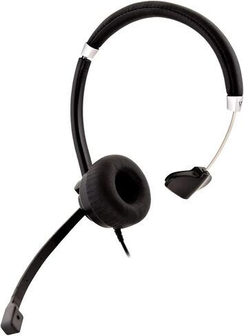 Deluxe Mono Headset, Boom Mic, Adjustable Headband for PC, Mac, Laptop Computer, Chromebook, Black, 3.5mm Connector in Kuwait