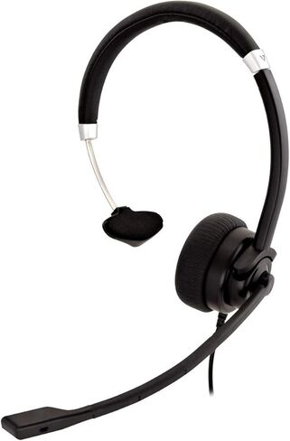 Deluxe Mono Headset, Boom Mic, Adjustable Headband for PC, Mac, Laptop Computer, Chromebook, Black, 3.5mm Connector in Kuwait