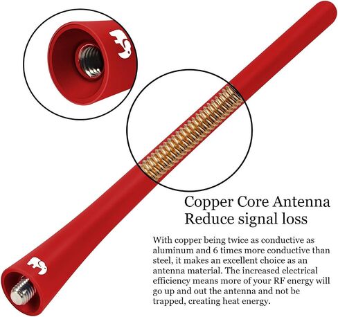 ONE250 7" Flexible Rubber Antenna, Compatible with GMC Sierra, Canyon, Acadia, Terrain, Yukon - Optimized FM/AM Reception (White) in Kuwait
