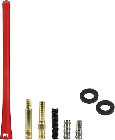 ONE250 7" Flexible Rubber Antenna, Compatible with GMC Sierra, Canyon, Acadia, Terrain, Yukon - Optimized FM/AM Reception (White) in Kuwait