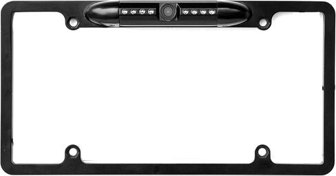 BOYO VISION VSL300L - Full-Frame License Plate Backup Camera with Built-in LED Lights (Black) & Metra Axxess ASWC-1 Steering Wheel Control Interface in Kuwait