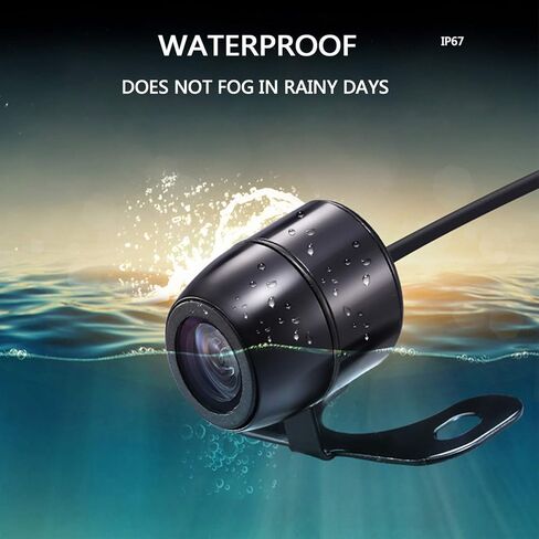 Casoda Universal Backup Camera, Wide View Angle 2-in-1 Front Side Rear View Camera for Car SUV Pickup, 2 Installation Options Removable Guildlines,Mirror Non-Mirror Image,12V only in Kuwait