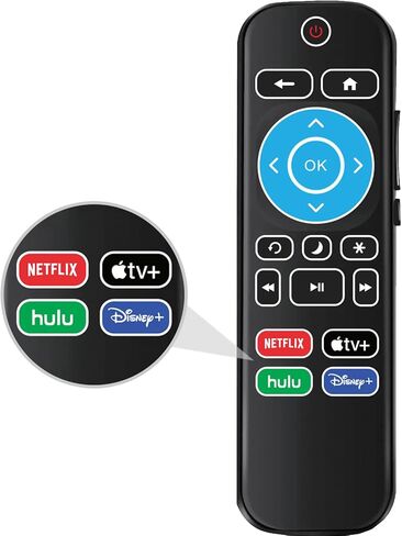 Backlit Remote Replacement for Roku-TV-Remote, Compatible for TCL Roku/Hisense Roku/Onn Roku/Sharp Roku Series Smart TVs (Not for Roku Stick and Box) in Kuwait
