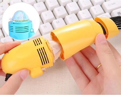 مكنسة كهربائية بسيطة للكيبورد بفرشاة صغيرة لتنظيف الغبار واللابتوب والكيبورد بمنفذ USB صغيرة محمولة باليد in Kuwait