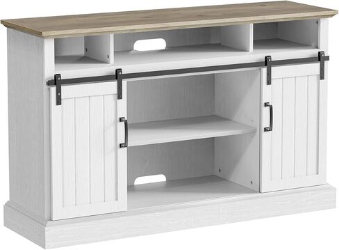 حامل تلفزيون Pipishell White لأجهزة تلفزيون تصل إلى 65 بوصة، ومركز ترفيه أبيض مع مساحة تخزين كبيرة، وأرفف قابلة للتعديل وإدارة الكابلات، وحامل تلفزيون بباب منزلق يحمل ما يصل إلى 200 رطل، PIWTS02W in Kuwait