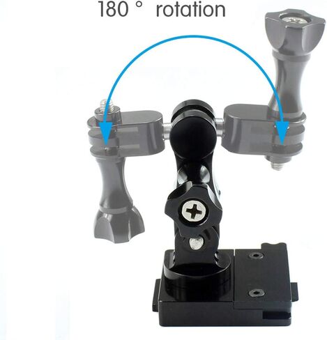 ذراع أكسباور دوار 360 درجة لـ جو برو 3 4 5 6 7 محول كرة دوارة من سبيكة الألومنيوم حامل ملحقات لكامبارك ACT76 AKASO EK7000 كاميرا رياضية Apeman in Kuwait