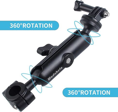 WADAHEFA 360° Rotating Sports Camera Bracket, Motorcycle Rearview Mirror, car seat mounting Bracket, Used for GoPro Hero5/6/7/8/9 + Sports Camera Accessories. in Saudi Arabia