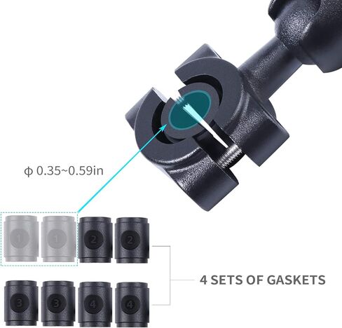 WADAHEFA 360° Rotating Sports Camera Bracket, Motorcycle Rearview Mirror, car seat mounting Bracket, Used for GoPro Hero5/6/7/8/9 + Sports Camera Accessories. in Saudi Arabia