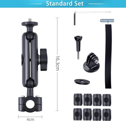 WADAHEFA 360° Rotating Sports Camera Bracket, Motorcycle Rearview Mirror, car seat mounting Bracket, Used for GoPro Hero5/6/7/8/9 + Sports Camera Accessories. in Saudi Arabia