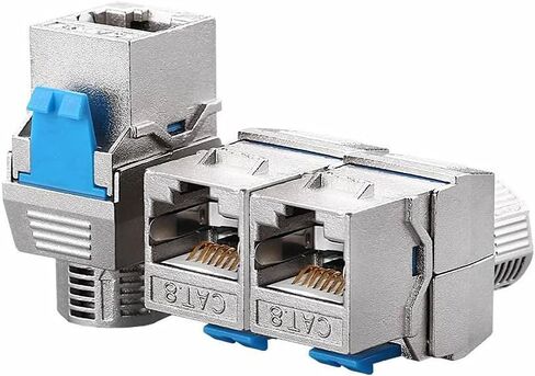 5 قطع Cat8 كيستون جاك، Cat8 RJ45 STP أداة أقل نوع سبائك الزنك وحدة محمية كيستون مهايئ الرافعة 40 جيجابت وحدات جاك in Kuwait