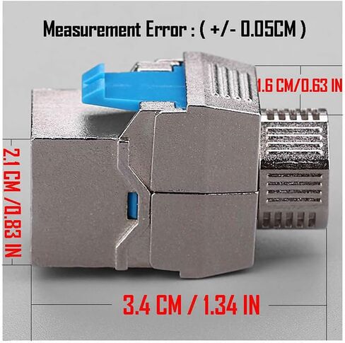 5 قطع Cat8 كيستون جاك، Cat8 RJ45 STP أداة أقل نوع سبائك الزنك وحدة محمية كيستون مهايئ الرافعة 40 جيجابت وحدات جاك in Kuwait